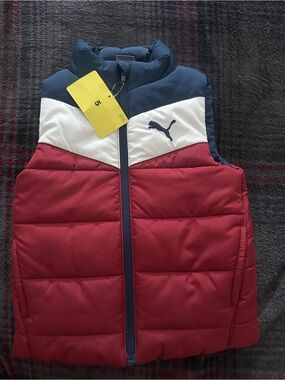 Kids Puma Colorblock Puffer Vest - Size 5